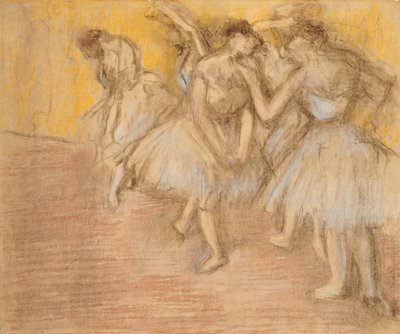 ステージ上の5人のダンサー、1906-08年頃 作： Edgar Degas