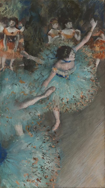 フランス語：Danseuse basculant (Danseuse verte) 揺れるダンサー 作： Edgar Degas