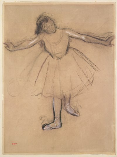 ダンサーの正面図、1877年頃（紙に木炭とパステル） 作： Edgar Degas