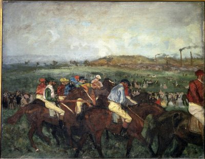 紳士レース。出発前、1862年 作： Edgar Degas