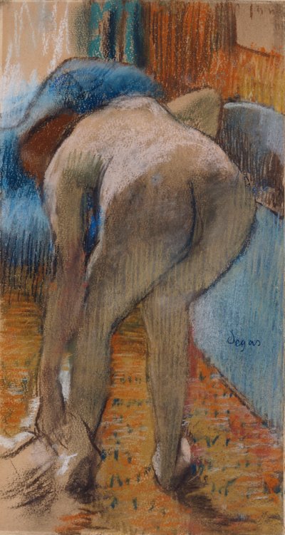 お風呂から出る 作： Edgar Degas