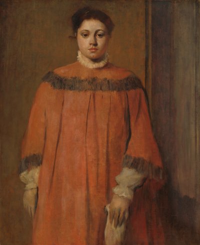 赤い服の少女 作： Edgar Degas