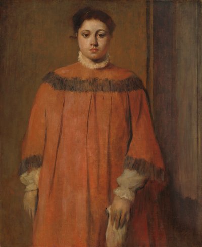 赤の少女、1866年頃 作： Edgar Degas
