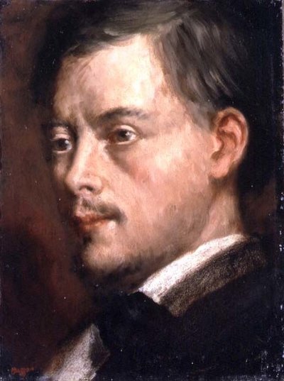 男の頭」1864年頃（油彩・キャンバス・板敷き 作： Edgar Degas
