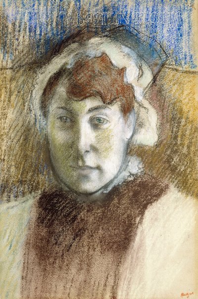 女性の頭 作： Edgar Degas