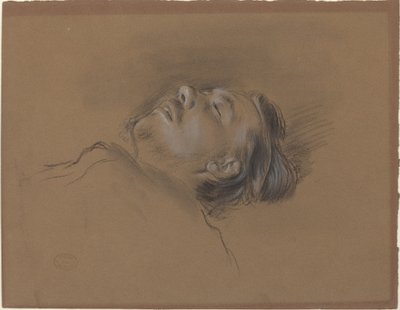 倒れたジョッキーの頭 作： Edgar Degas