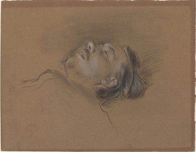 倒れた騎手の頭 作： Edgar Degas