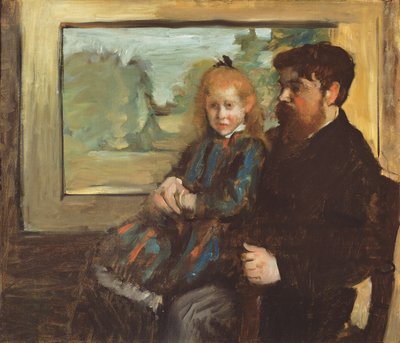 アンリ・ルーアートと彼の娘ヘレン、1871-72 作： Edgar Degas