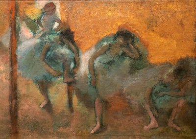 ホームダンサー（詳細）。1900年頃～1905年油彩・キャンバス 作： Edgar Degas