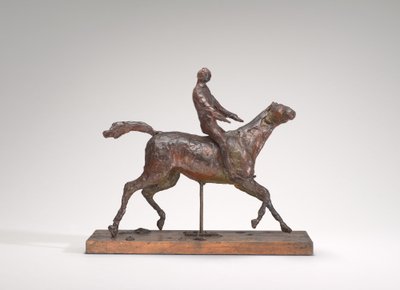 馬のギャロッピング、頭を右に向け、足が地面に触れていない、1870年代半ば。 作： Edgar Degas