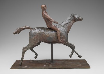 馬とライダー、1900年頃（ブロンズ） 作： Edgar Degas