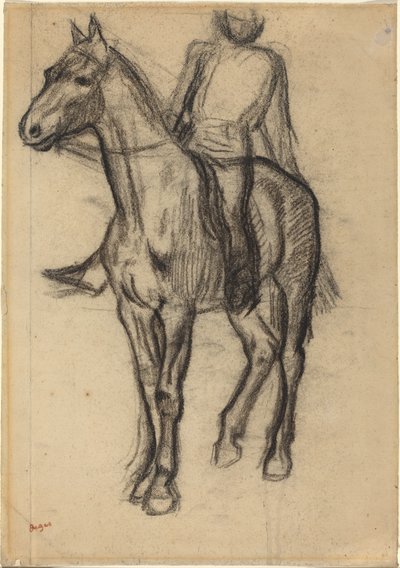 馬とライダー、c。 1878年。 作： Edgar Degas