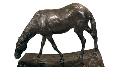 エドガー・ドガの彫刻「トラフの馬 作： Edgar Degas
