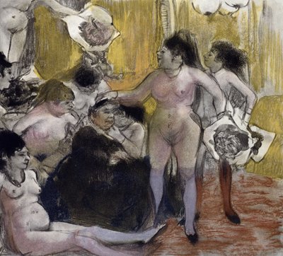 モーリスポタン、1933年に彫刻されたガイドモーパッサン（1850-93）の「ラメゾンテリエ」のイラスト 作： Edgar Degas