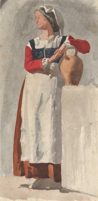 イタリア人女性、1856-57年頃。 作： Edgar Degas.