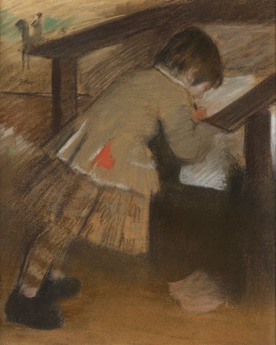 子供時代のジャック・ド・ニッティ 作： Edgar Degas