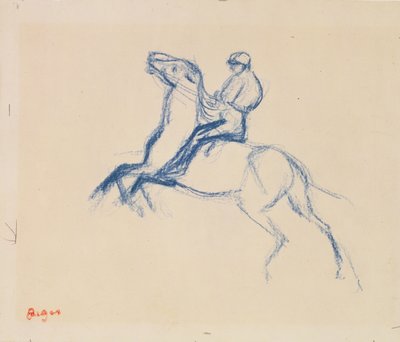 馬に乗った騎手（紙にクレヨン） 作： Edgar Degas