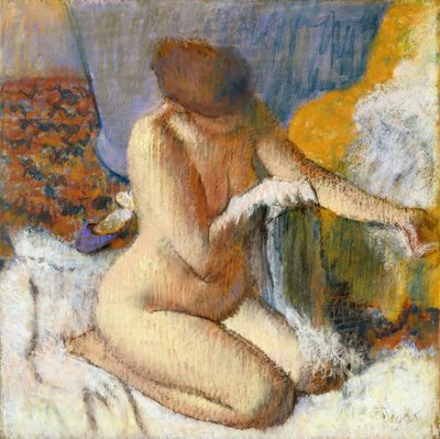 お風呂を出る 作： Edgar Degas