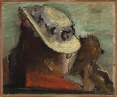犬を連れた婦人」1877年頃（油彩・キャンバス 作： Edgar Degas