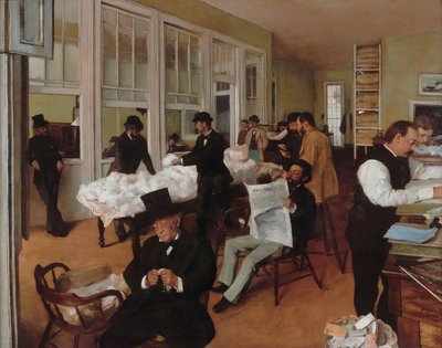 ニューオーリンズのコットンオフィス 作： Edgar Degas