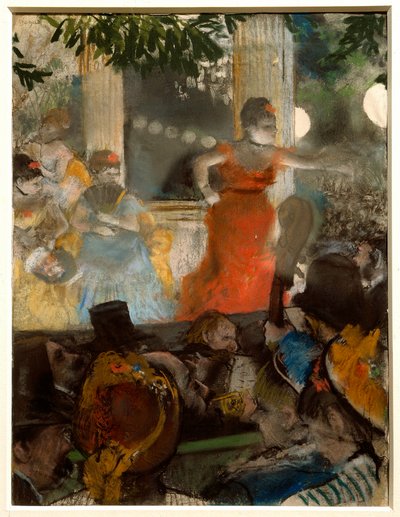 Le cafe concert, à ambassadeurs エドガー・ドガ（1834-1917）のパステル画 1876 Sun. 0,36 x 0,28 m Lyon.美術博物館 作： Edgar Degas