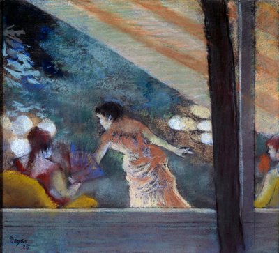 Le cafe concert des Ambassadeurs エドガー・ドガ（1834-1917）のエッチングにパステル画 1885年 薄さ0.26x0.29 m パリ、オルセー美術館 作： Edgar Degas