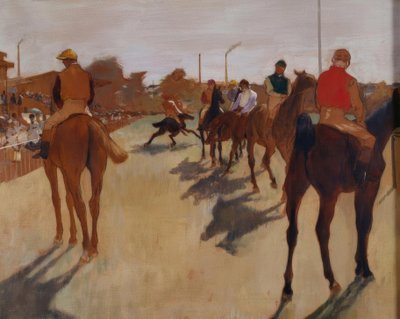 スタンド前の競走馬としても知られるパレード 作： Edgar Degas