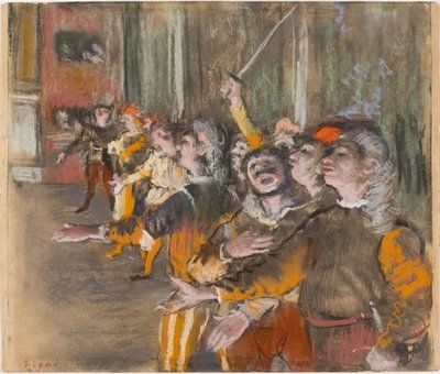 合唱団、1877年。 作： Edgar Degas