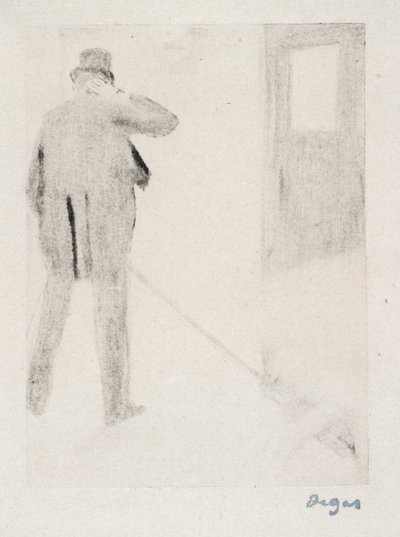 LudovicHalévyBehind the Scenes、1880-83年頃（モノタイプ） 作： Edgar Degas