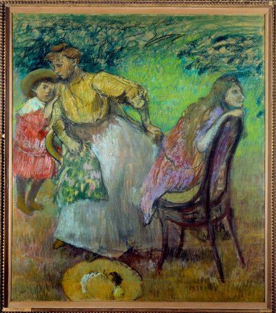 マダム・アレクシス・ルアールとその子供たちエドガー・ドガ（1834-1917）の絵画 作： Edgar Degas