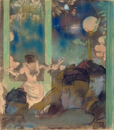 CafédesAmbassadeursのMademoiselleBécat 作： Edgar Degas