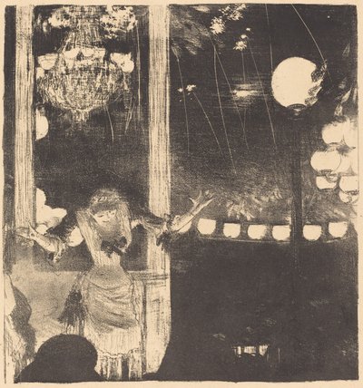 Cafe des Ambassadeur でのマドモアゼル ベカ 大使へ: Mlle Bécat, c. 1877年。 作： Edgar Degas