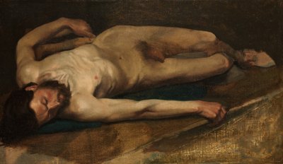 男性のヌード、1856年。 作： Edgar Degas