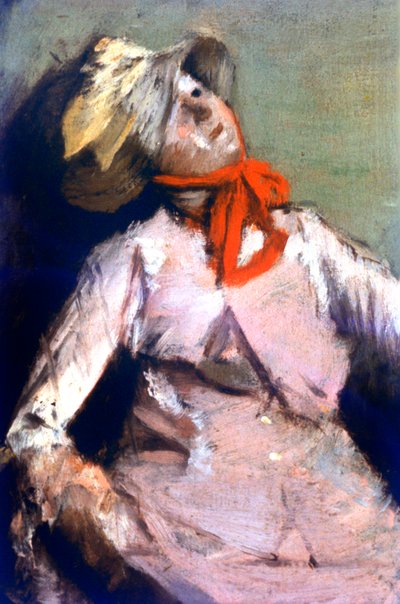 男と人形の詳細、c1860 作： Edgar Degas