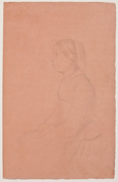 マルグリットドガス、185354（サンゴ織紙に黒鉛鉛筆） 作： Edgar Degas