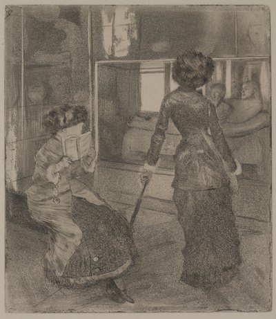 ルーブルのメアリー・カサット：エトルリアギャラリー 作： Edgar Degas
