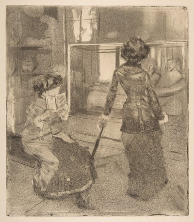 ルーブル美術館のメアリーカサット：エトルリアギャラリー、1879-80年。 作： Edgar Degas