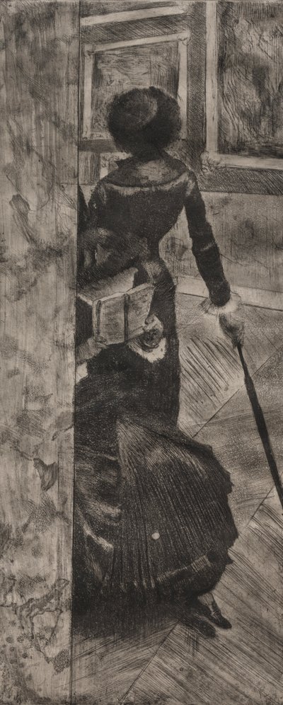 ルーブル美術館のメアリーカサット：絵画ギャラリー、1879-1880。 作： Edgar Degas