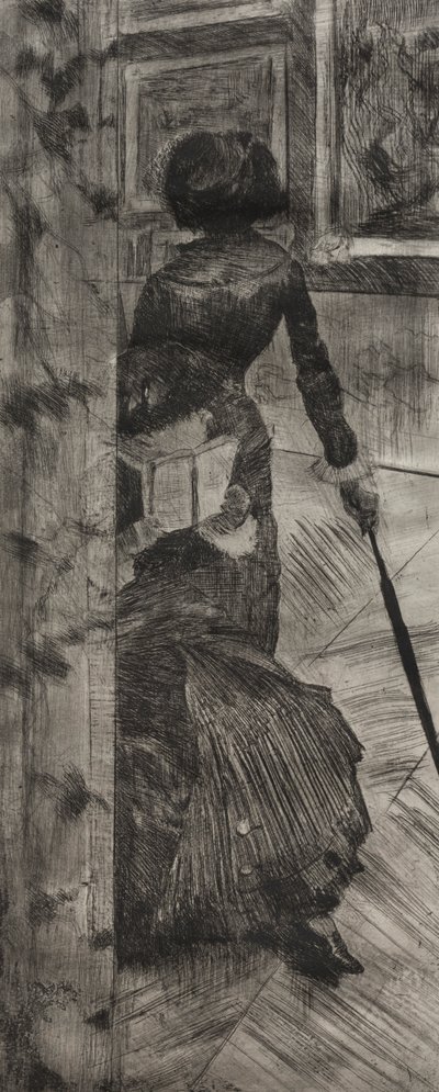 ルーブル美術館のメアリーカサット：絵画ギャラリー、1879-1880。 作： Edgar Degas