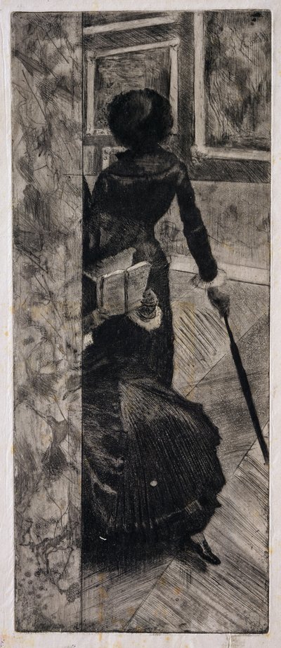 ルーブル美術館のメアリーカサット、絵画ギャラリー、1879-80年 作： Edgar Degas