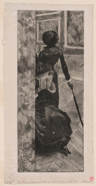 ルーヴル美術館絵画ギャラリーのメアリー・カサット 作： Edgar Degas