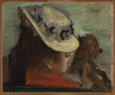ノルウェー語  Dame med hund 犬を連れた貴婦人 作： Edgar Degas