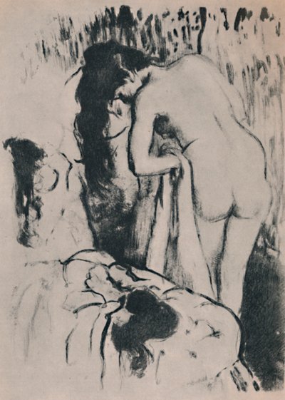 ヌードの女性ドレッシング、c。 1890、1946。 作： Edgar Degas