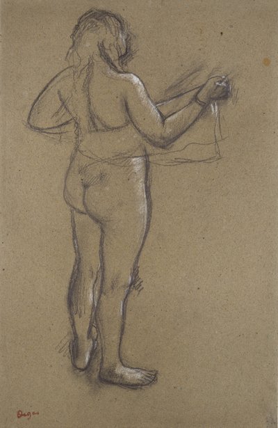 ヌードの女性自身を乾燥 作： Edgar Degas