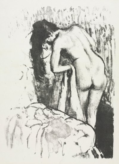 裸の女性, 地位, 乾く, 彼女自身 作： Edgar Degas