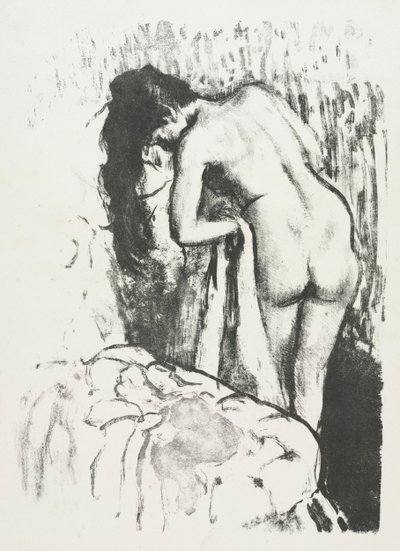 裸の女性が立って、体を乾かす、1891-1892年。 作： Edgar Degas
