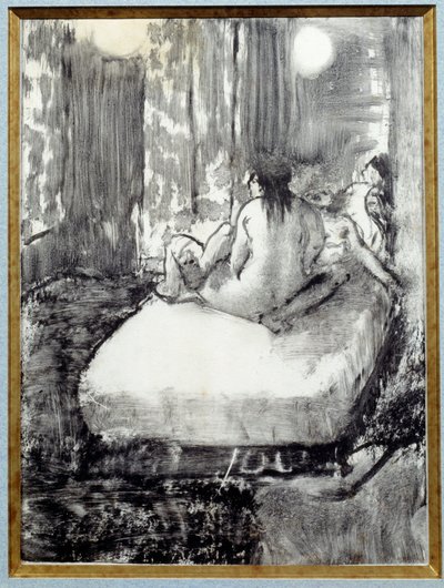 エドガー・ドガによる中国紙の黒インクのベッドモノタイプ 作： Edgar Degas