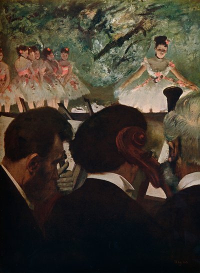 オーケストラムシアン、c1872 作： Edgar Degas