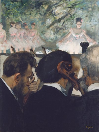 オーケストラ・ミュージシャン 作： Edgar Degas