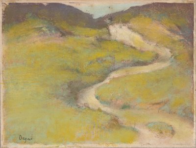 野原の小道 作： Edgar Degas